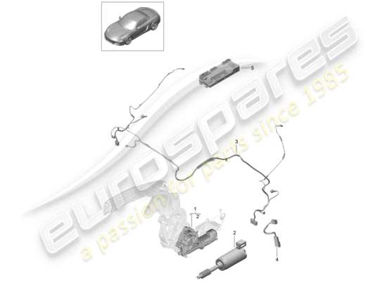 a part diagram from the Porsche Boxster 981 parts catalogue