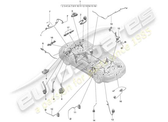 a part diagram from the Porsche Boxster 981 (2016) parts catalogue