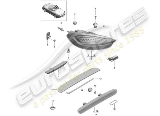 a part diagram from the Porsche Boxster 981 parts catalogue