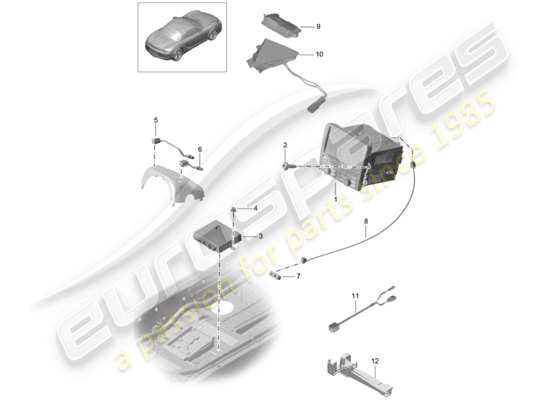 a part diagram from the Porsche Boxster 981 parts catalogue