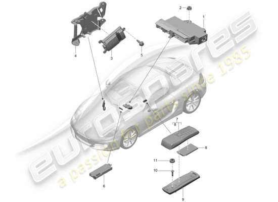 a part diagram from the Porsche Boxster 981 (2016) parts catalogue