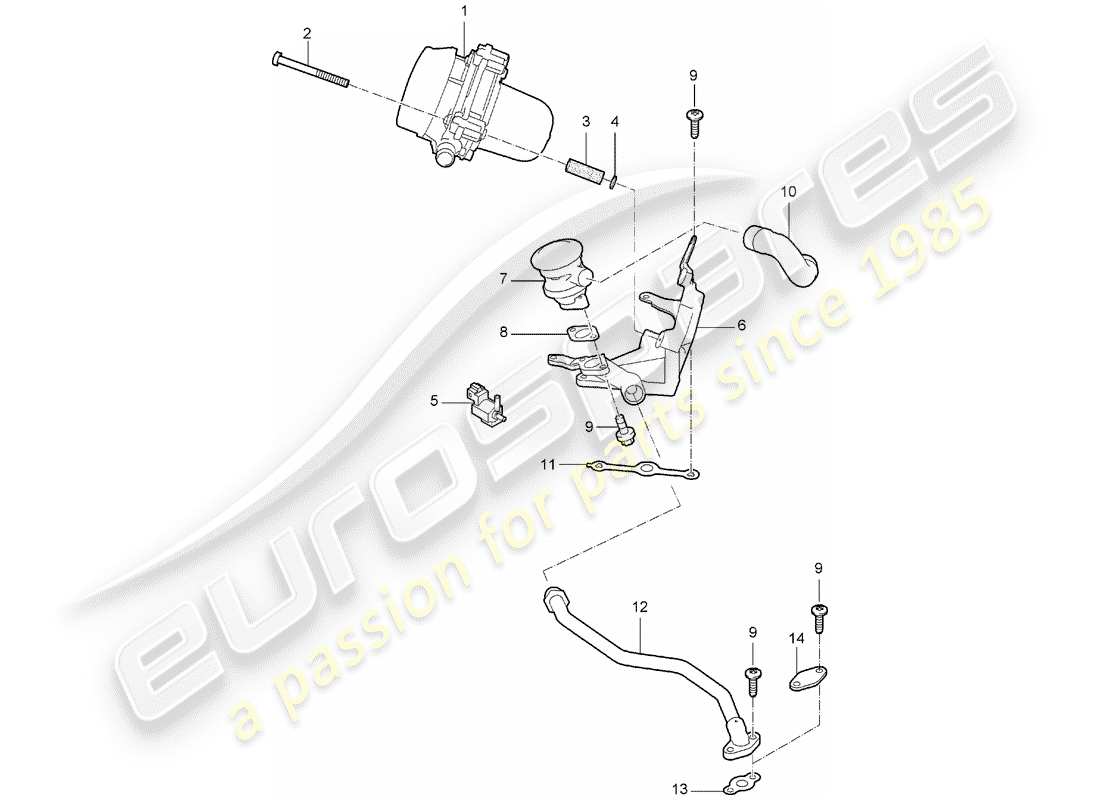 Porsche Boxster 987 (2005) AIR INJECTION Part Diagram