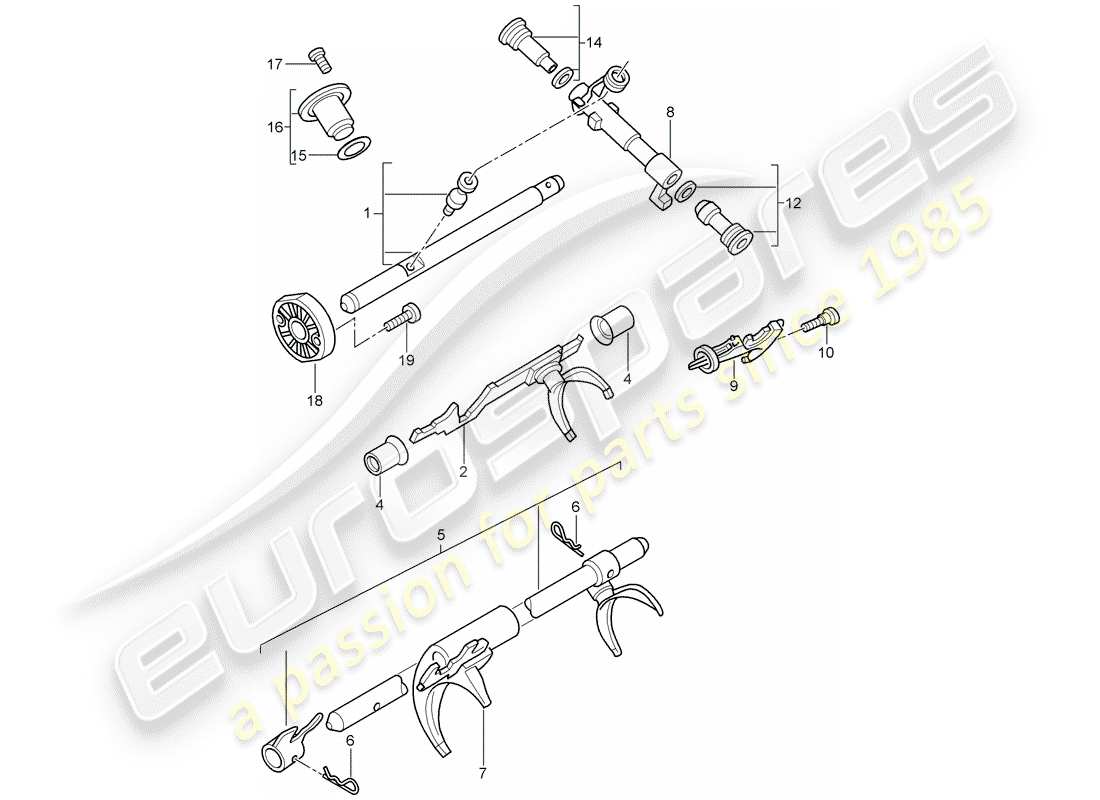 Porsche Boxster 987 (2005) MANUAL GEARBOX Part Diagram