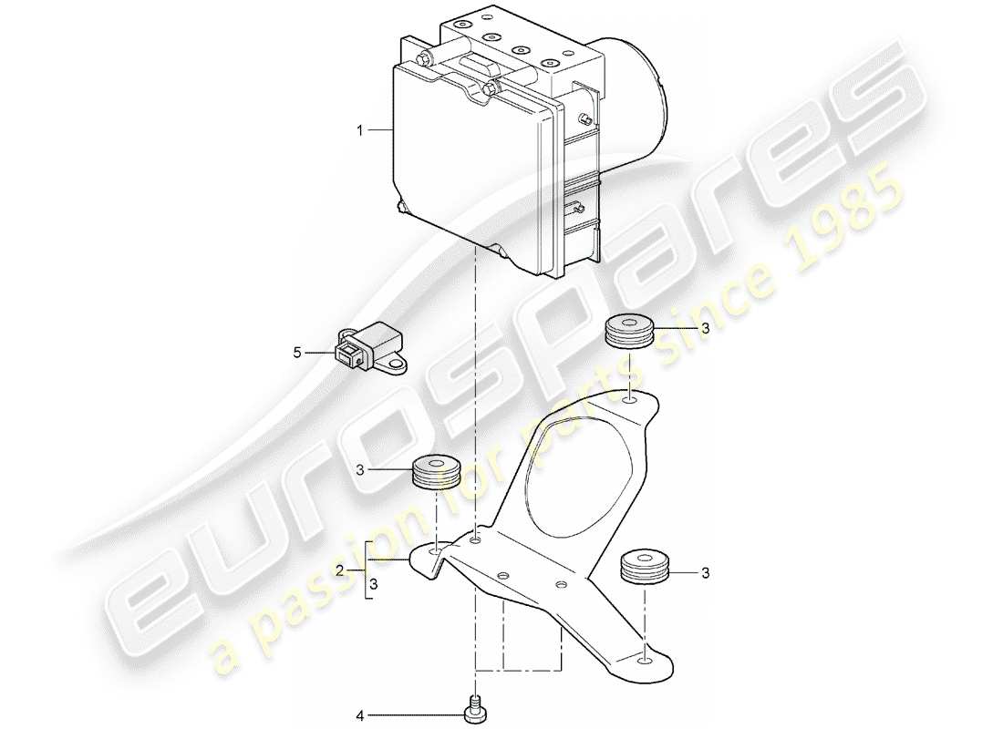 Porsche Boxster 987 (2005) hydraulic unit Part Diagram