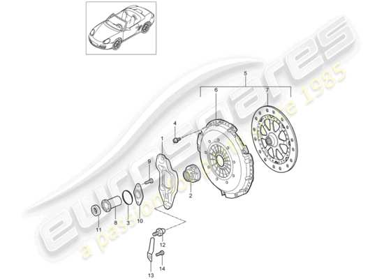 a part diagram from the Porsche Boxster 987 parts catalogue