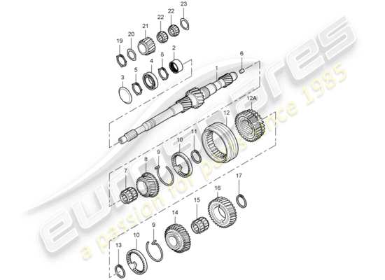 a part diagram from the Porsche Boxster 987 (2005) parts catalogue