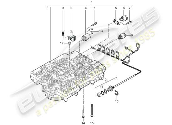 a part diagram from the Porsche Boxster 987 (2005) parts catalogue