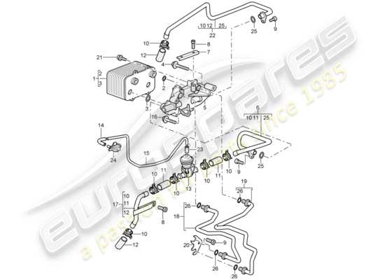 a part diagram from the Porsche Boxster 987 parts catalogue