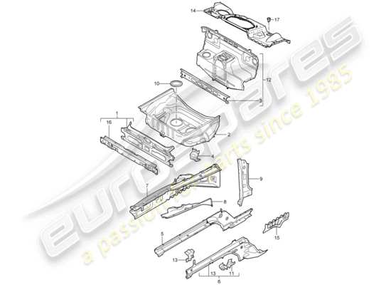 a part diagram from the Porsche Boxster 987 (2005) parts catalogue