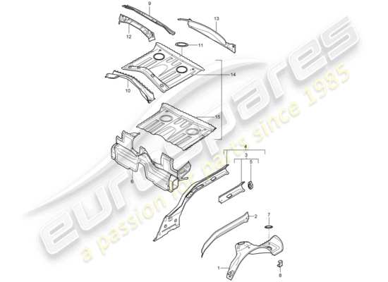 a part diagram from the Porsche Boxster 987 (2005) parts catalogue