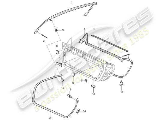 a part diagram from the Porsche Boxster 987 parts catalogue