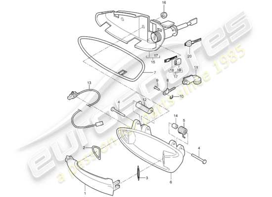 a part diagram from the Porsche Boxster 987 (2005) parts catalogue