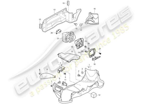 a part diagram from the Porsche Boxster 987 parts catalogue