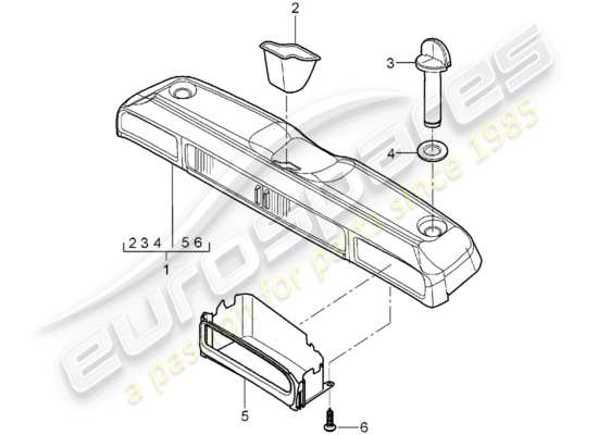 a part diagram from the Porsche Boxster 987 parts catalogue