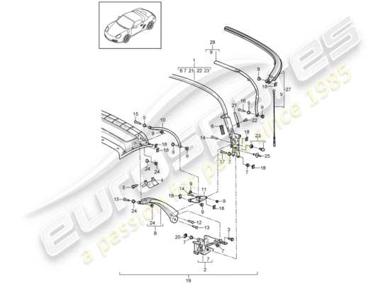 a part diagram from the Porsche Boxster 987 (2005) parts catalogue