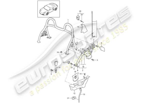 a part diagram from the Porsche Boxster 987 parts catalogue