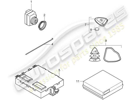 a part diagram from the Porsche Boxster 987 parts catalogue