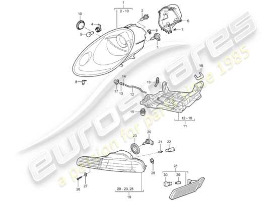 a part diagram from the Porsche Boxster 987 (2005) parts catalogue