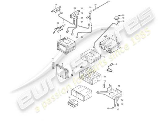 a part diagram from the Porsche Boxster 987 parts catalogue