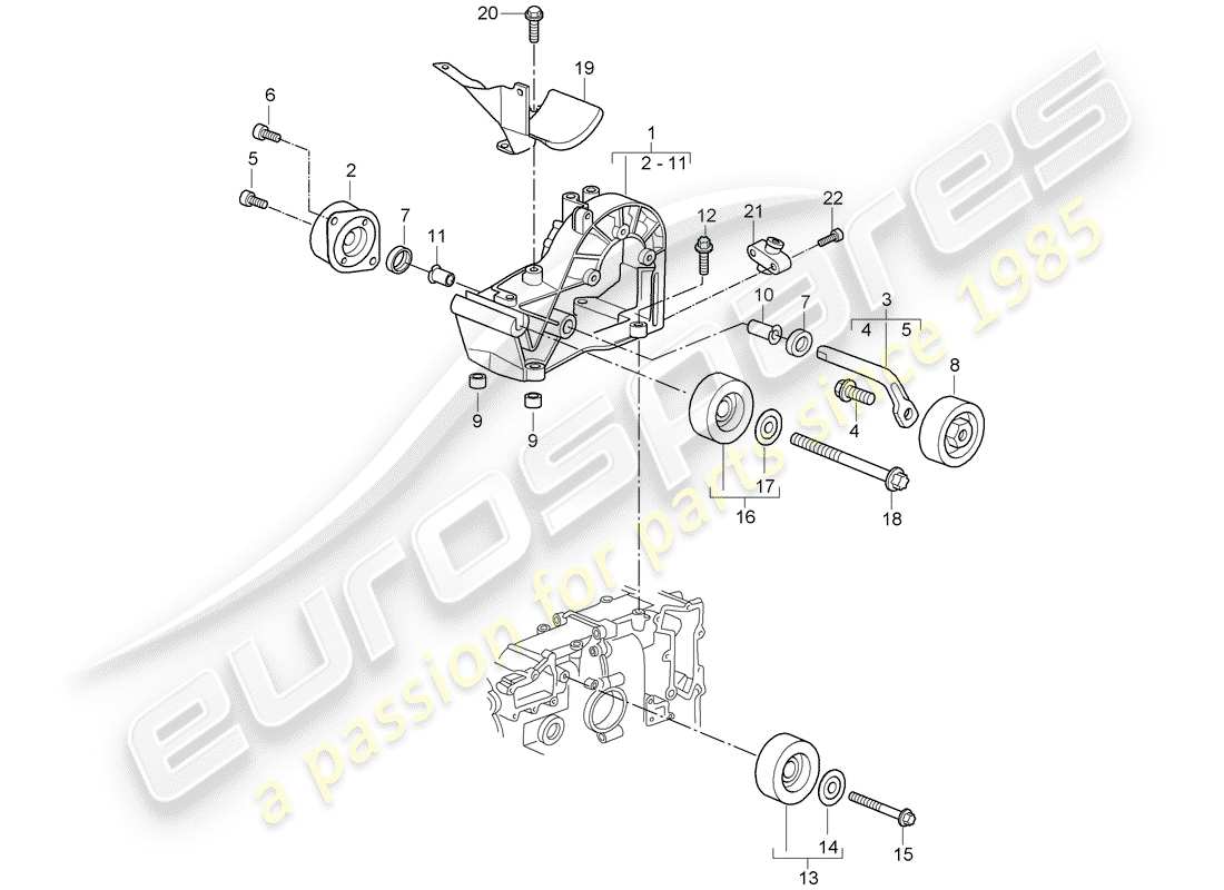 Porsche Boxster 987 (2006) belt tensioner Part Diagram