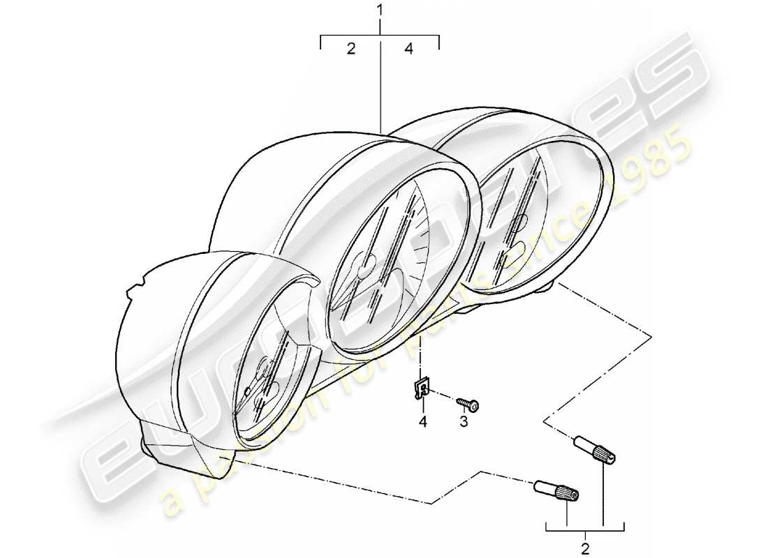 Porsche Boxster 987 (2006) Instruments Part Diagram