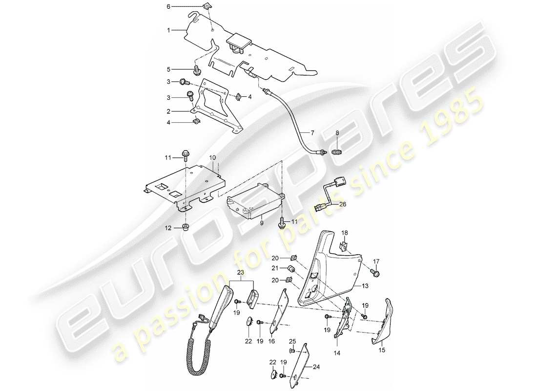 Porsche Boxster 987 (2006) Telephone Part Diagram