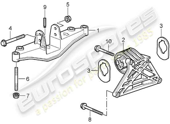 a part diagram from the Porsche Boxster 987 parts catalogue