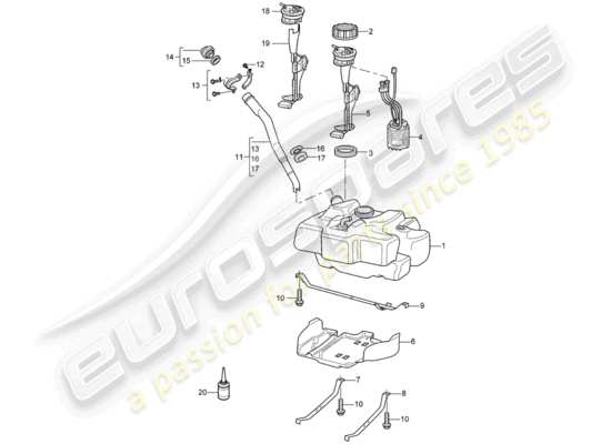 a part diagram from the Porsche Boxster 987 parts catalogue