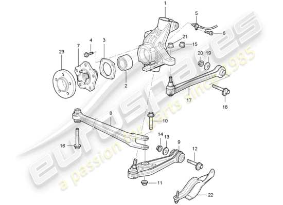 a part diagram from the Porsche Boxster 987 parts catalogue