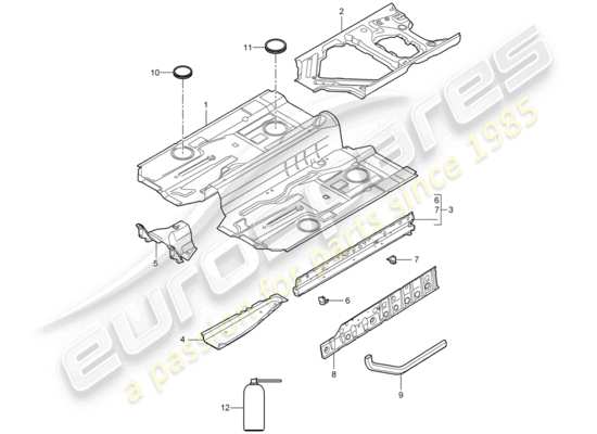 a part diagram from the Porsche Boxster 987 parts catalogue