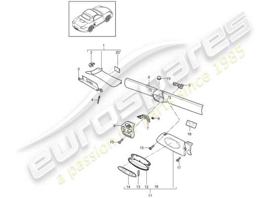 a part diagram from the Porsche Boxster 987 parts catalogue