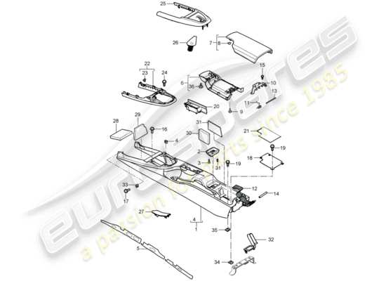 a part diagram from the Porsche Boxster 987 parts catalogue