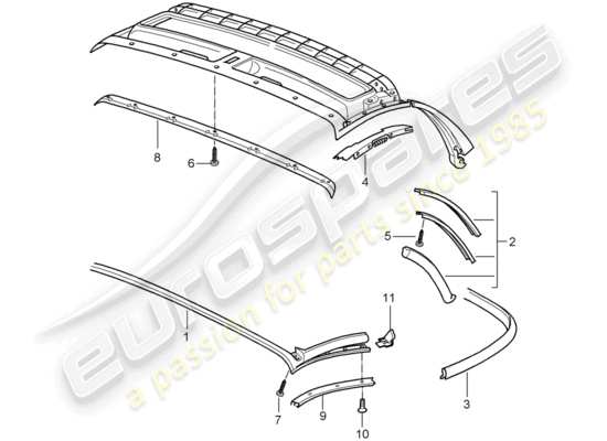 a part diagram from the Porsche Boxster 987 parts catalogue