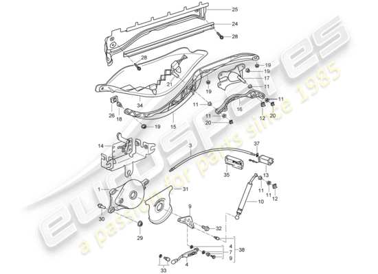 a part diagram from the Porsche Boxster 987 parts catalogue