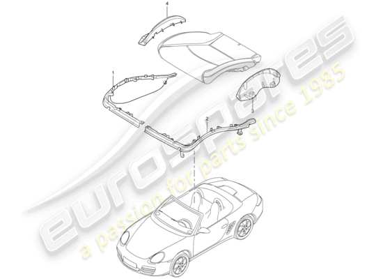 a part diagram from the Porsche Boxster 987 parts catalogue