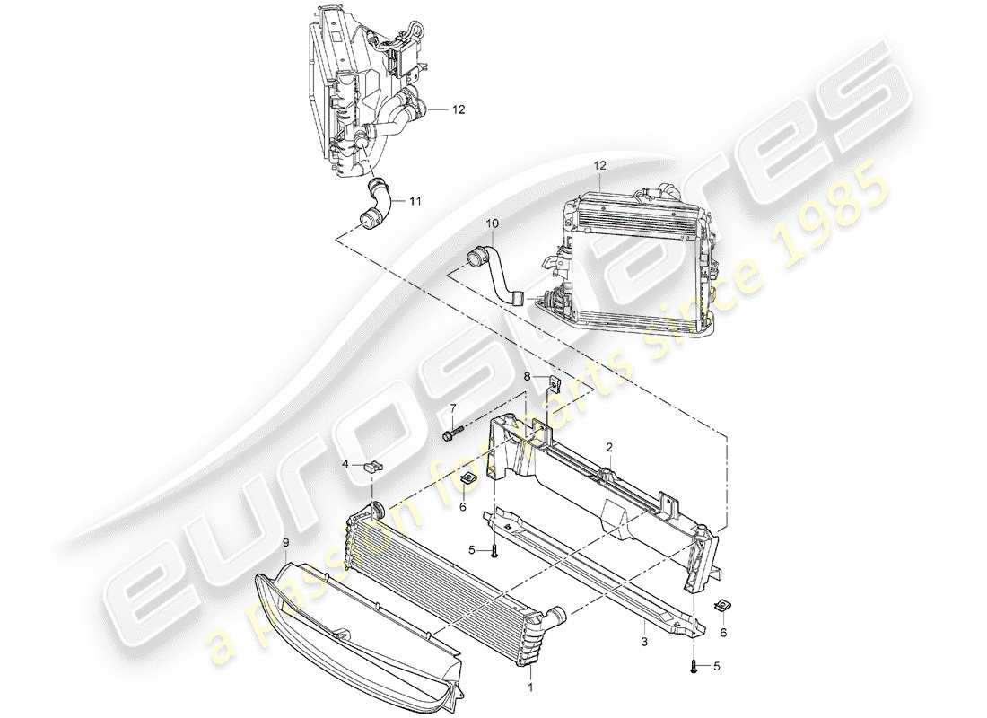 Porsche Boxster 987 (2007) RADIATOR Part Diagram