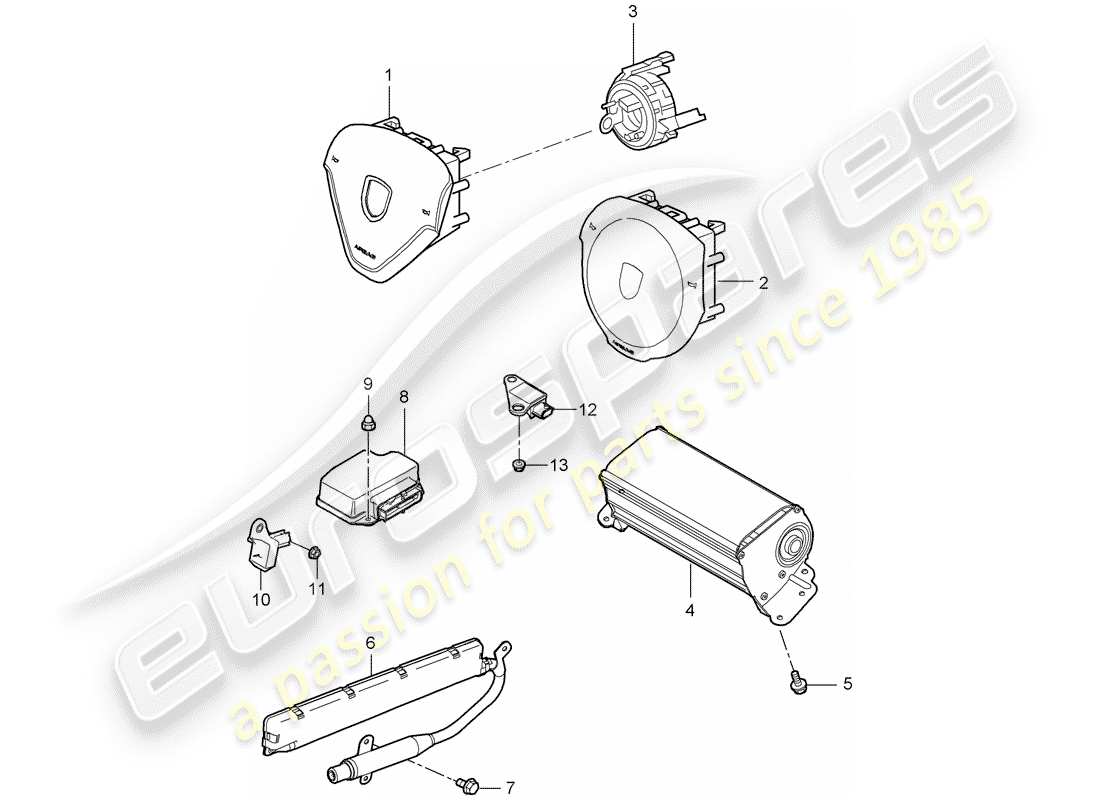 Porsche Boxster 987 (2007) AIRBAG Part Diagram