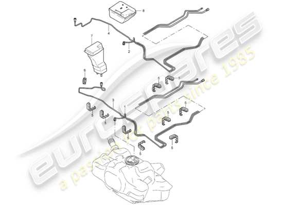 a part diagram from the Porsche Boxster 987 parts catalogue