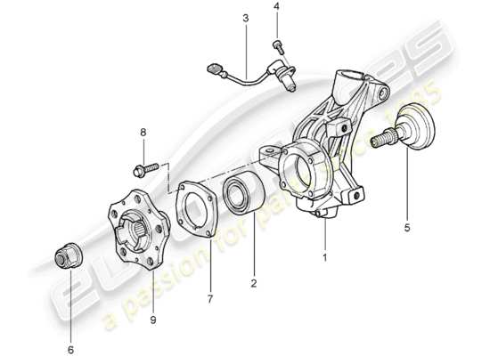 a part diagram from the Porsche Boxster 987 parts catalogue