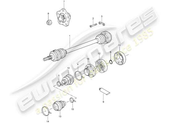 a part diagram from the Porsche Boxster 987 parts catalogue