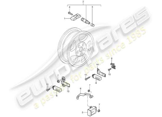 a part diagram from the Porsche Boxster 987 parts catalogue