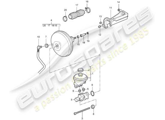 a part diagram from the Porsche Boxster 987 parts catalogue