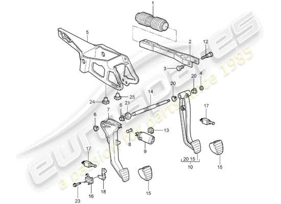 a part diagram from the Porsche Boxster 987 parts catalogue