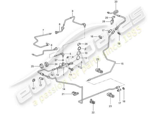 a part diagram from the Porsche Boxster 987 parts catalogue