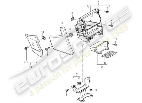 a part diagram from the Porsche Boxster 987 parts catalogue