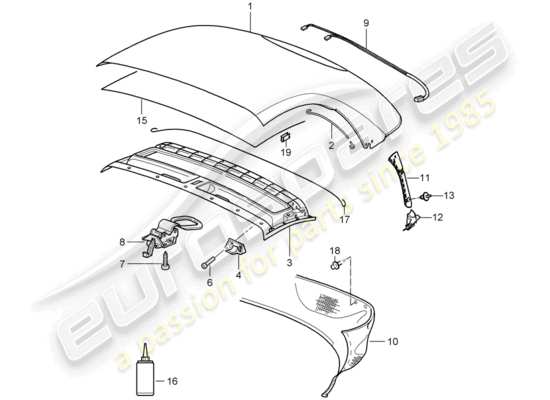 a part diagram from the Porsche Boxster 987 parts catalogue