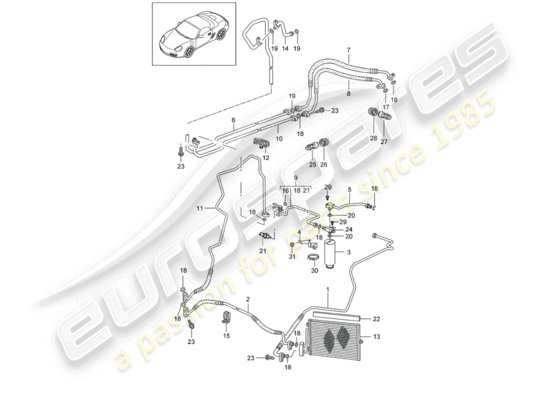 a part diagram from the Porsche Boxster 987 parts catalogue