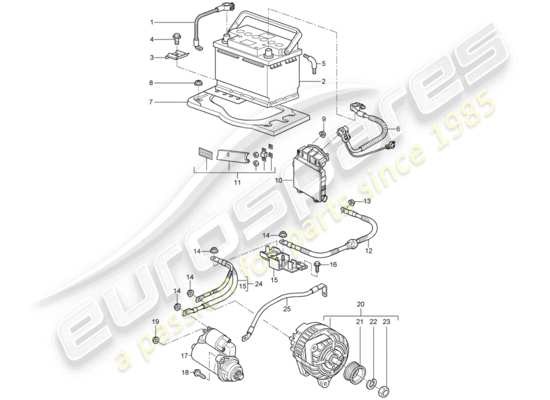 a part diagram from the Porsche Boxster 987 parts catalogue