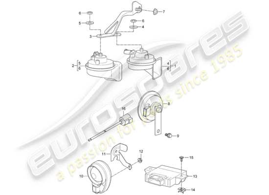 a part diagram from the Porsche Boxster 987 parts catalogue