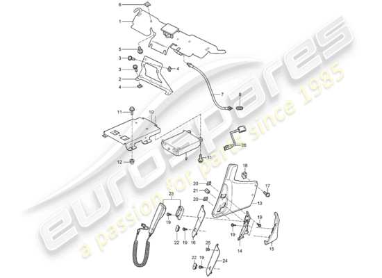 a part diagram from the Porsche Boxster 987 parts catalogue